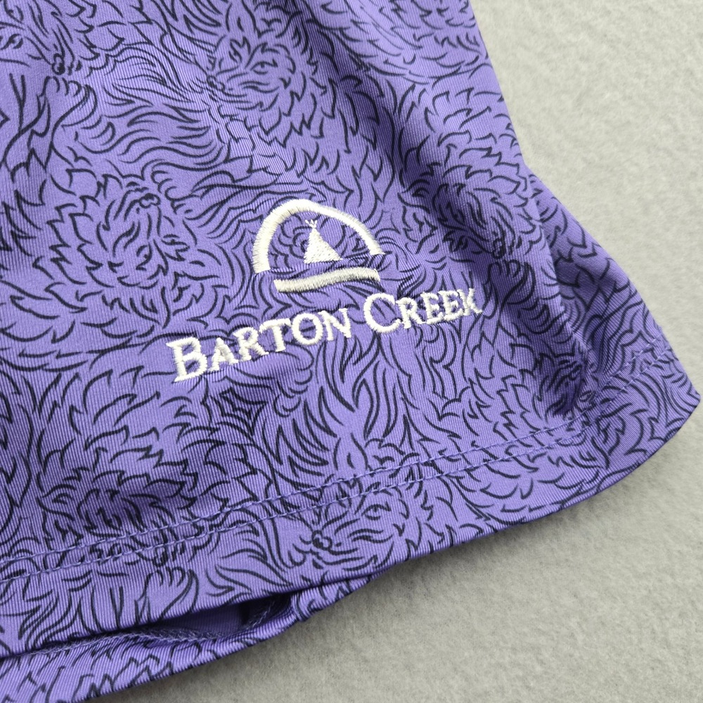 Greyson Wolf Pattern Polo Shirt Mens XL Purple Barton Creek Omni Hotels Golf - Picture 7 of 10